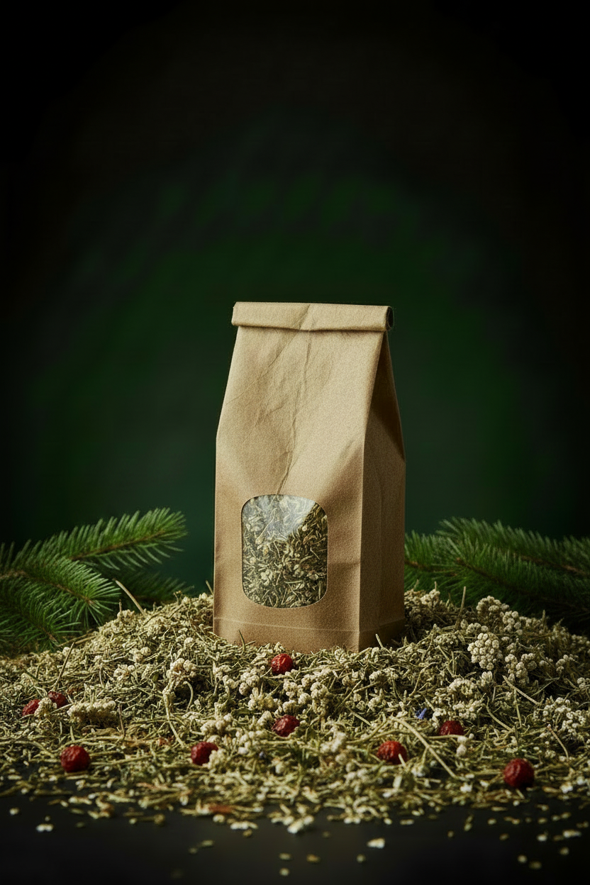 Sachet achillée thym sarriette cynorhodon